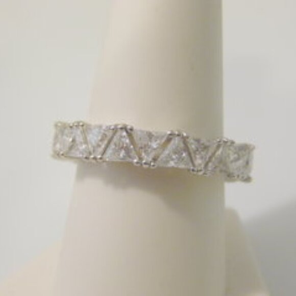 Radiance by Absolute Cushion-cut Simulated Diamond & Eternity Band 9 - Picture 2 of 7